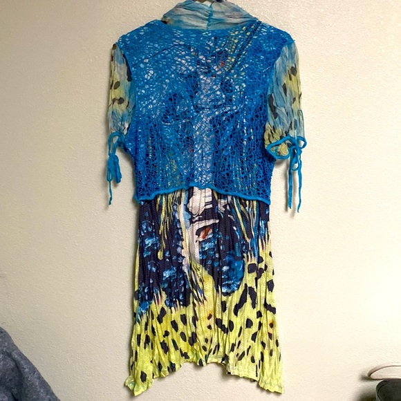 Fleur De Lis Sexy Sheer Cover-Up Size XL - Picture 2 of 6